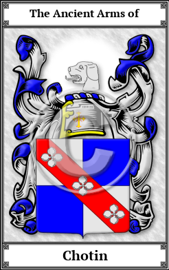 Chotin Family Crest Download (JPG) Book Plated - 600 DPI