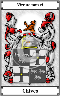 Chives Family Crest Download (JPG) Book Plated - 600 DPI