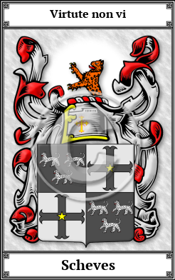 Scheves Family Crest Download (JPG)  Book Plated - 150 DPI