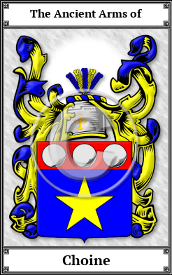 Choine Family Crest Download (JPG) Book Plated - 600 DPI