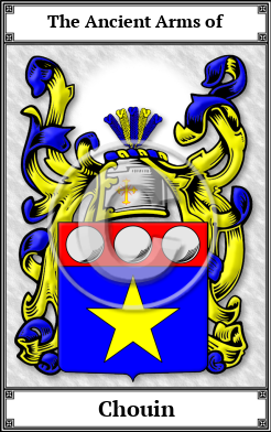 Chouin Family Crest Download (JPG)  Book Plated - 150 DPI