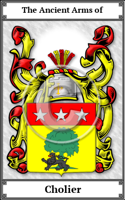 Cholier Family Crest Download (JPG) Book Plated - 600 DPI