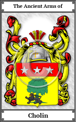 Cholin Family Crest Download (JPG) Book Plated - 600 DPI