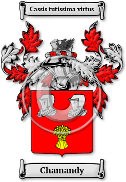 Chamandy Family Crest Download (jpg) Legacy Series - 150 DPI