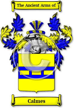 Calmes Family Crest Download (jpg) Legacy Series - 150 DPI