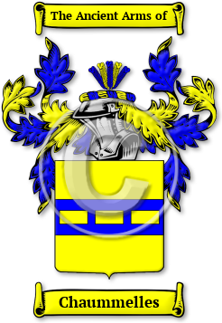 Chaummelles Family Crest Download (jpg) Legacy Series - 150 DPI