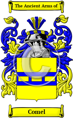 Comel Family Crest Download (JPG) Heritage Series - 600 DPI