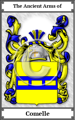Comelle Family Crest Download (JPG) Book Plated - 600 DPI
