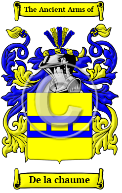 De la chaume Family Crest/Coat of Arms