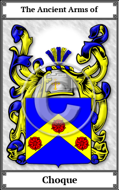 Choque Family Crest Download (JPG) Book Plated - 600 DPI