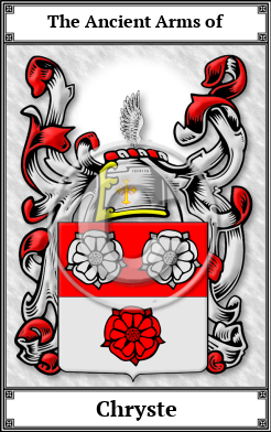 Chryste Family Crest Download (JPG)  Book Plated - 150 DPI
