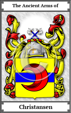Christansen Family Crest Download (JPG) Book Plated - 600 DPI