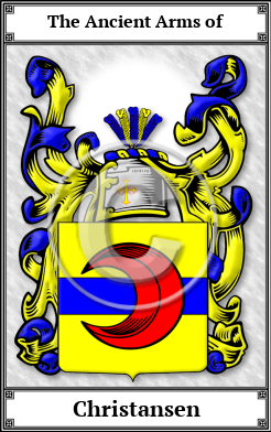 Christansen Family Crest Download (JPG)  Book Plated - 150 DPI
