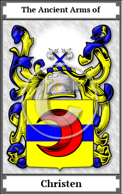 Christen Family Crest Download (JPG)  Book Plated - 150 DPI