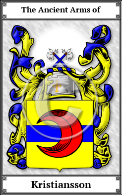 Kristiansson Family Crest Download (JPG)  Book Plated - 150 DPI