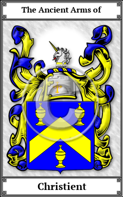 Christient Family Crest Download (JPG)  Book Plated - 150 DPI