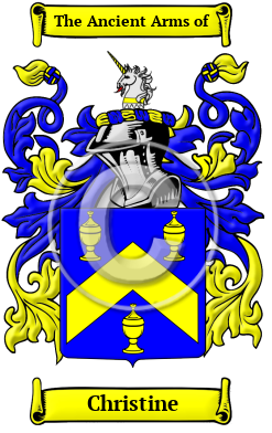 Christine Family Crest Download (JPG) Heritage Series - 600 DPI