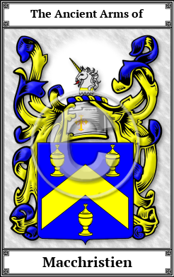 Macchristien Family Crest Download (JPG) Book Plated - 600 DPI
