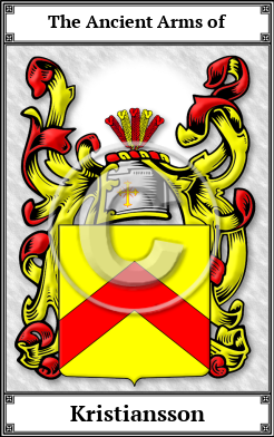 Kristiansson Family Crest Download (JPG)  Book Plated - 150 DPI