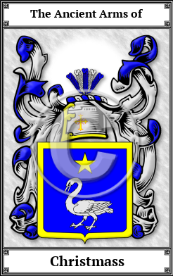 Christmass Family Crest Download (JPG)  Book Plated - 150 DPI