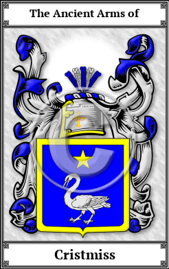 Cristmiss Family Crest Download (JPG) Book Plated - 600 DPI