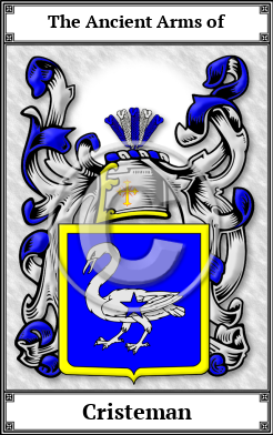 Cristeman Family Crest Download (JPG)  Book Plated - 150 DPI