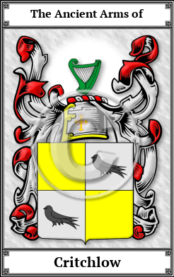 Critchlow Family Crest Download (JPG)  Book Plated - 150 DPI