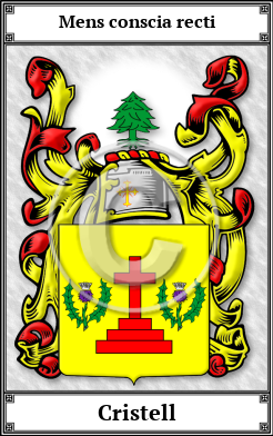 Cristell Family Crest Download (JPG)  Book Plated - 150 DPI