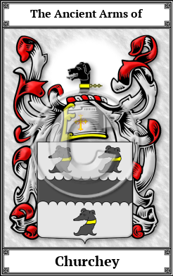 Churchey Family Crest Download (JPG) Book Plated - 600 DPI