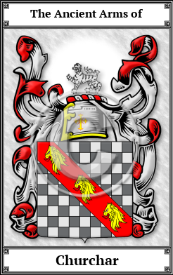 Churchar Family Crest Download (JPG)  Book Plated - 150 DPI