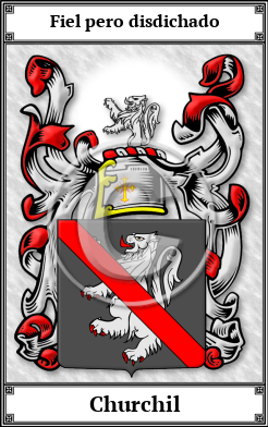 Churchil Family Crest Download (JPG)  Book Plated - 150 DPI