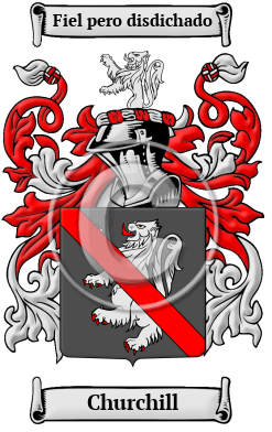 Churchill Family Crest Download (JPG) Heritage Series - 600 DPI