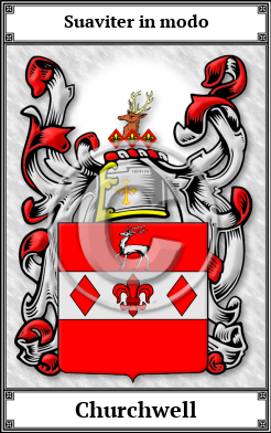 Churchwell Family Crest Download (JPG)  Book Plated - 150 DPI
