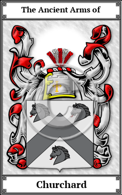 Churchard Family Crest Download (JPG)  Book Plated - 150 DPI