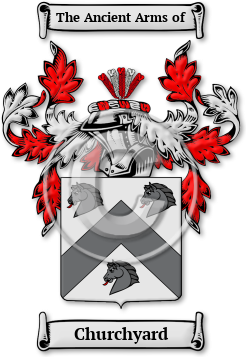 Churchyard Family Crest Download (jpg) Legacy Series - 150 DPI