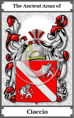 Ciaccio Family Crest Download (JPG)  Book Plated - 150 DPI