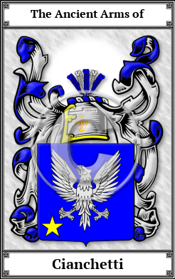Cianchetti Family Crest Download (JPG)  Book Plated - 150 DPI