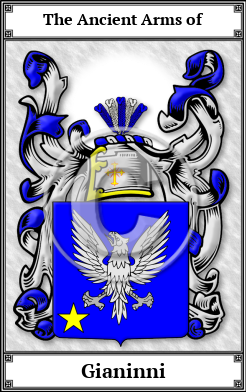 Gianinni Family Crest Download (JPG) Book Plated - 600 DPI