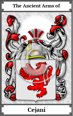 Cejani Family Crest Download (JPG)  Book Plated - 150 DPI