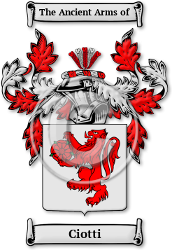 Ciotti Family Crest Download (jpg) Legacy Series - 150 DPI