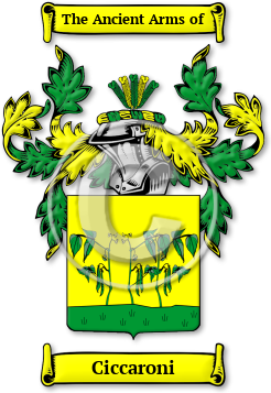 Ciccaroni Family Crest Download (JPG) Legacy Series - 600 DPI