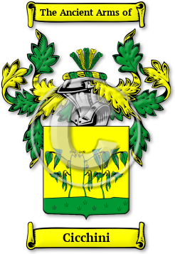 Cicchini Family Crest Download (jpg) Legacy Series - 150 DPI