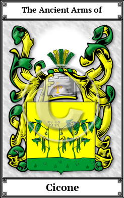 Cicone Family Crest Download (JPG)  Book Plated - 150 DPI