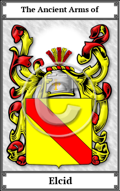Elcid Family Crest Download (JPG)  Book Plated - 150 DPI