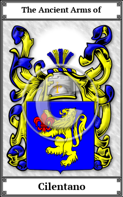 Cilentano Family Crest Download (JPG)  Book Plated - 150 DPI