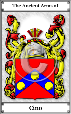 Cino Family Crest Download (JPG)  Book Plated - 150 DPI