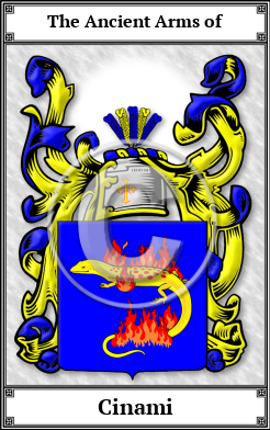 Cinami Family Crest Download (JPG)  Book Plated - 150 DPI