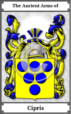 Cipris Family Crest Download (JPG)  Book Plated - 150 DPI