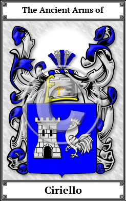 Ciriello Family Crest Download (JPG)  Book Plated - 150 DPI