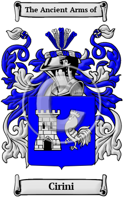 Cirini Family Crest Download (jpg) Heritage Series - 150 DPI